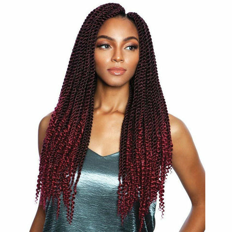 Afri-Naptural Crochet Hair #1 - Jet Black Afri-Naptural 3X COILY ENDS BOX BRAID 18"