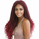Afri-Naptural Crochet Hair #1 - Jet Black Afri-Naptural: Curly Ends Box Braid 18"