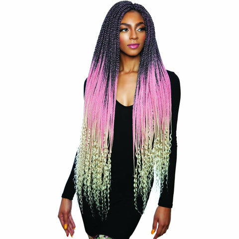 Afri-Naptural Crochet Hair Afri-Naptural: 3X Ivy Box Braid 32" (BOX311)
