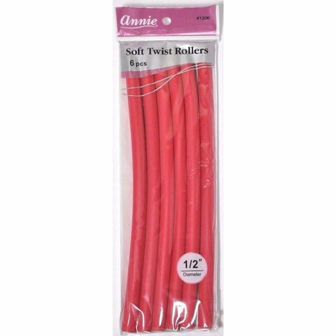 Annie Hair Accessories ANNIE: 10" Soft Twist Rollers 1/2" #1206