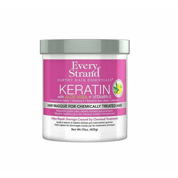 Every Strand Hair Care Every Strand: Keratin with Aloe Vera + Vitamin E Hair Masque for Chemically Treated Hair 15oz