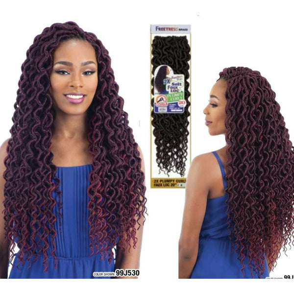 FreeTress Crochet Hair FreeTress: 2X Plumpy Curly Faux Loc 20" Crochet Braids