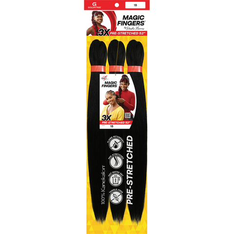 GoldNTree Braiding Hair Magic Fingers: 3X Pre-Stretched 52"
