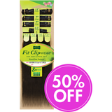 Janet Collection HAIR EXTENSTION 10" / #1 JANET COLLECTION H/H REMY <br> FIT-CLIP EXTENSION 8PCS
