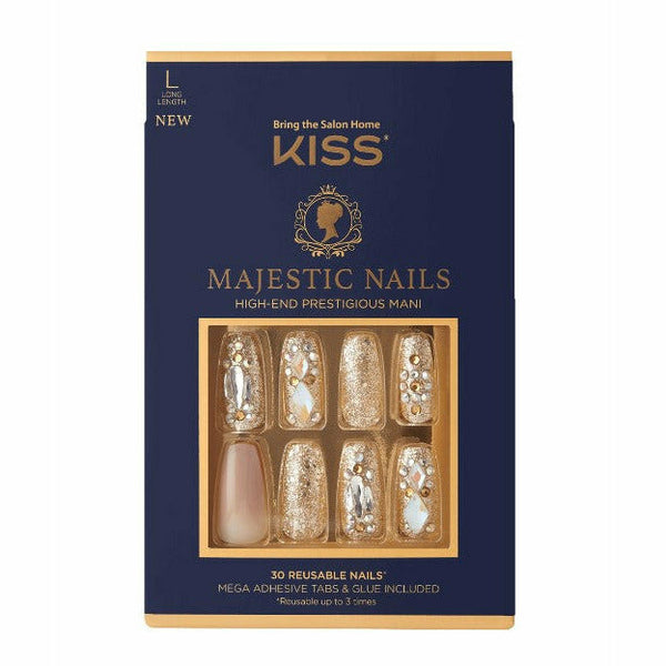 Kiss Nail Care KMA01 - My Crown KISS: Majestic Nails Luxury Press Ons