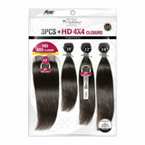 Mane Concept Virgin Bundles Pristine: 11A 100% Unprocessed Human Hair 3 Bundle + Closure Pack - Straight