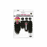 Mane Concept Virgin Bundles Pristine: 11A 100% Unprocessed Human Hair 3 Bundle + Closure Pack - Water Wave