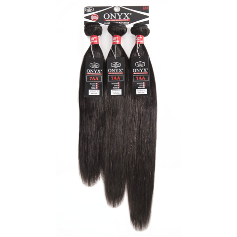 Onyx Virgin Human Hair 12”+14”+16" Onyx: 100% Virgin Brazilian Remi 3 Pack - Straight