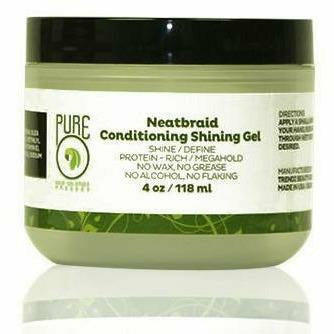 PURE HAIR SOLUTION Hair Care PURE: Neatbraid Conditioning Shining Gel 4oz