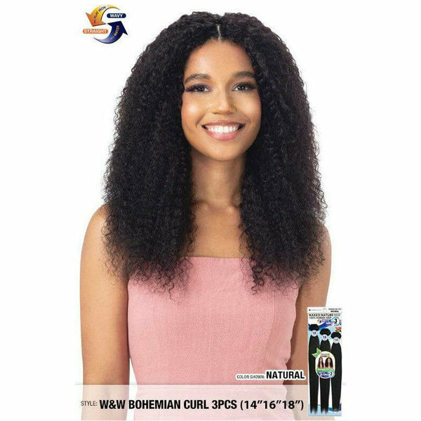 Shake N' Go Hair Extensions NATURAL Shake N' Go: Nature W&W Bohemian Curl 3PCS (14"16"18")