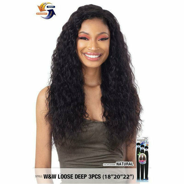 Shake N' Go Hair Extensions NATURAL Shake N' Go: Nature W&W Loose Deep 3PCS (18"20"22")
