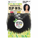 Shake N' Go HAIR EXTENSTION Shake n' Go: Coil Curl (TYPE 4) 14'' Naked 9 pcs Clip-in