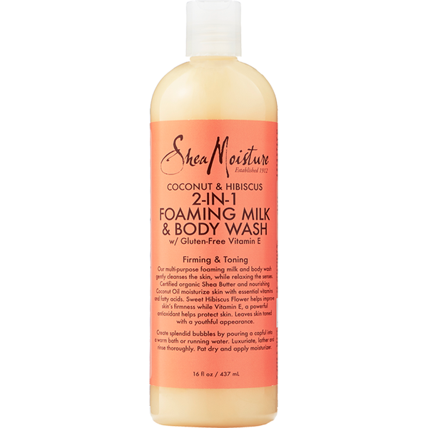 Shea Moisture Bath & Body Shea Moisture: Coconut & Hibiscus Foaming Milk & Body Wash 16oz