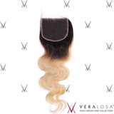 Vera Losa™ Virgin Human Hair 14" / #1B/613 Vera Losa™ Pre-Bleached 4x4 Swiss Lace Closure - Body Wave #1B/613