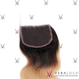 Vera Losa™ Virgin Human Hair 14" / #1B/613 Vera Losa™ Pre-Bleached 4x4 Swiss Lace Closure - Body Wave #1B/613