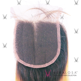 Vera Losa™ Virgin Human Hair 14" / #1B/613 Vera Losa™ Pre-Bleached 4x4 Swiss Lace Closure - Straight #1B/613