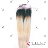 Vera Losa™ Virgin Human Hair 14" / #1B/613 Vera Losa™ Pre-Bleached 4x4 Swiss Lace Closure - Straight #1B/613