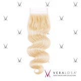 Vera Losa™ Virgin Human Hair 14" / #613 Vera Losa™ Pre-Bleached 4x4 Swiss Lace Closure - Body Wave #613