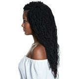 Afri-Naptural Crochet Hair #1 - Jet Black Afri-Naptural 3X PRE-STRETCHED WAVY SENEGAL TWIST 18”