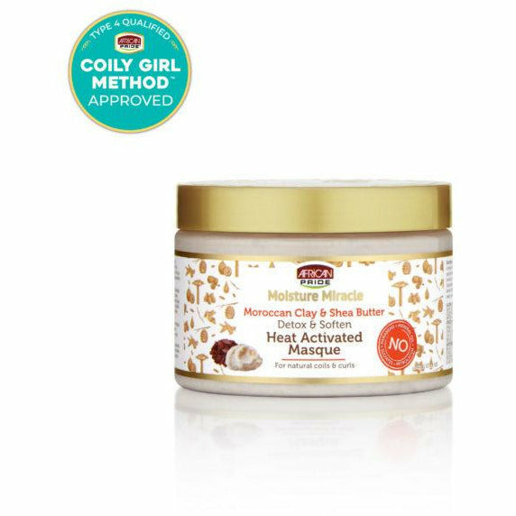 African Pride: Moroccan Clay & Shea Butter - Detox & Soften Masque 12oz