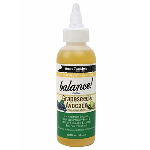 Aunt Jackie's Styling Product Aunt Jackie's:  Balance Grapeseed & Avocado Oil 4oz