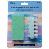 Cala Nail Brush Cala: PUMICE SPONGE & DUAL NAIL BRUSH #50695