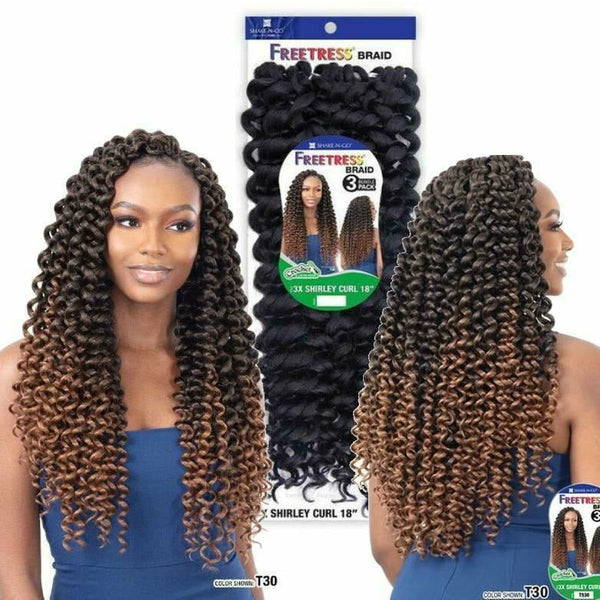 FreeTress Crochet Hair FreeTress: 3X Shirley Curl 18" Crochet Braids