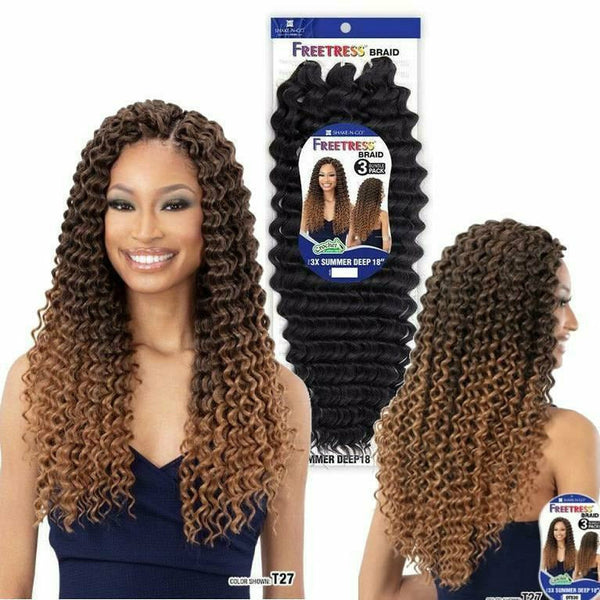 FreeTress Crochet Hair FreeTress: 3X Summer Deep 18" Crochet Braids