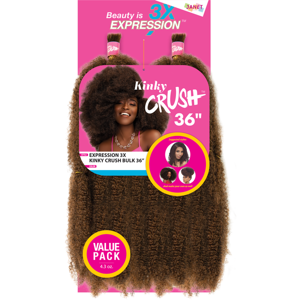 Janet Collection Crochet Hair Janet Collection: 3X Kinky Crush Bulk 36"