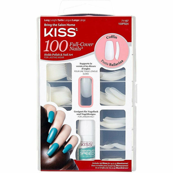 KISS: 100 Full Cover Nails Coffin Ballerine #71167