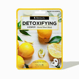 Nicka K Natural Skin Care Detoxifying Lemon - NSM01 K-Beauty: Facial Sheet Mask 0.7oz