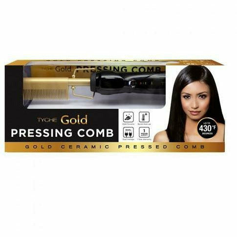 Nicka K Salon Tools Tyche: Gold Ceramic Pressing Comb