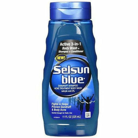 Selsun Blue: Active  3-in-1 Dandruff Shampoo + Body Wash + Conditioner  11oz